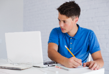 child using laptop